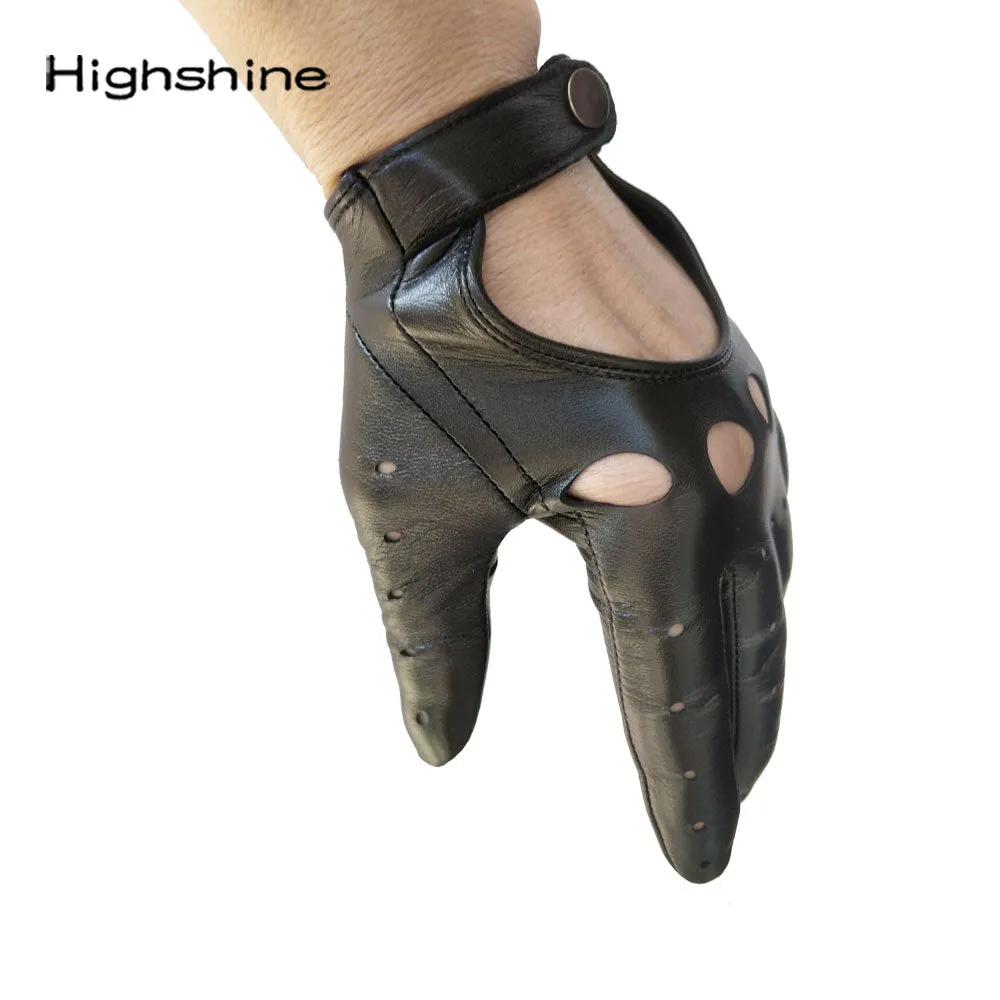 HighShine Leather Driving Gloves Unlined for Men