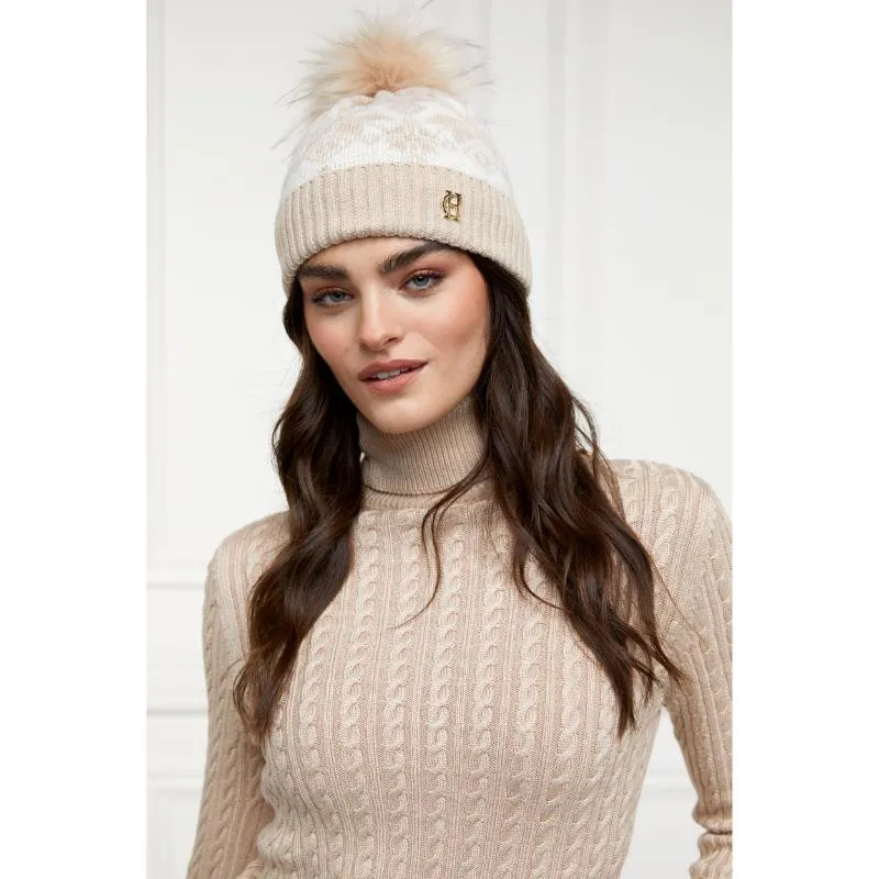 Holland Cooper Beatrice Ladies Bobble Hat - Camel Cream