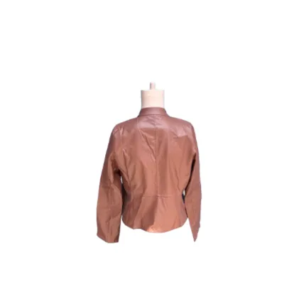 INSTOCK- Women's Faux Leather  Fashion Long Sleeve Jacket