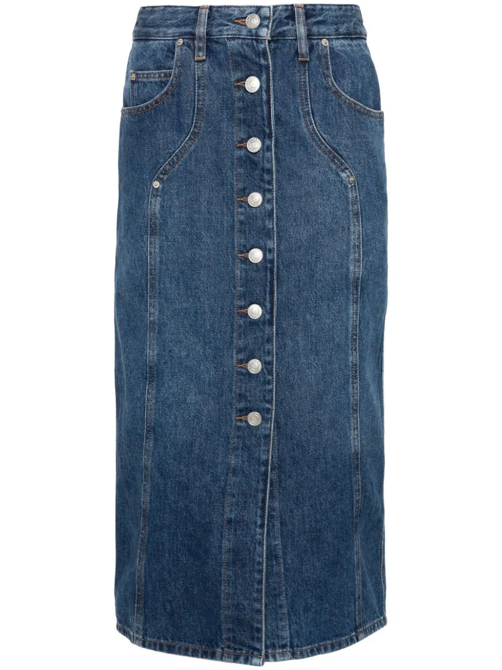 ISABEL MARANT Chic Blue Cotton Mini Skirt