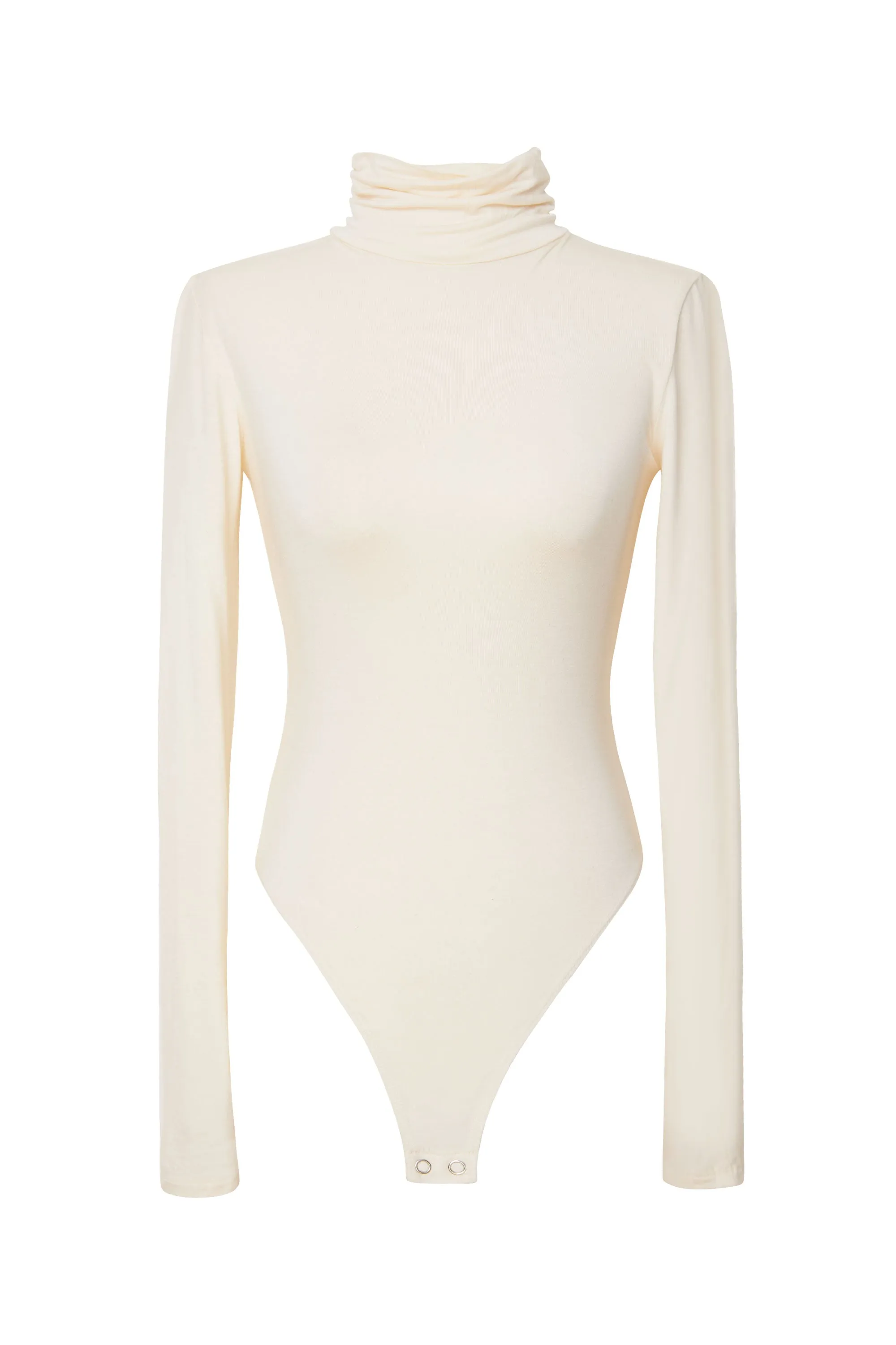 Jenny Cream Long Sleeve Turtleneck Bodysuit