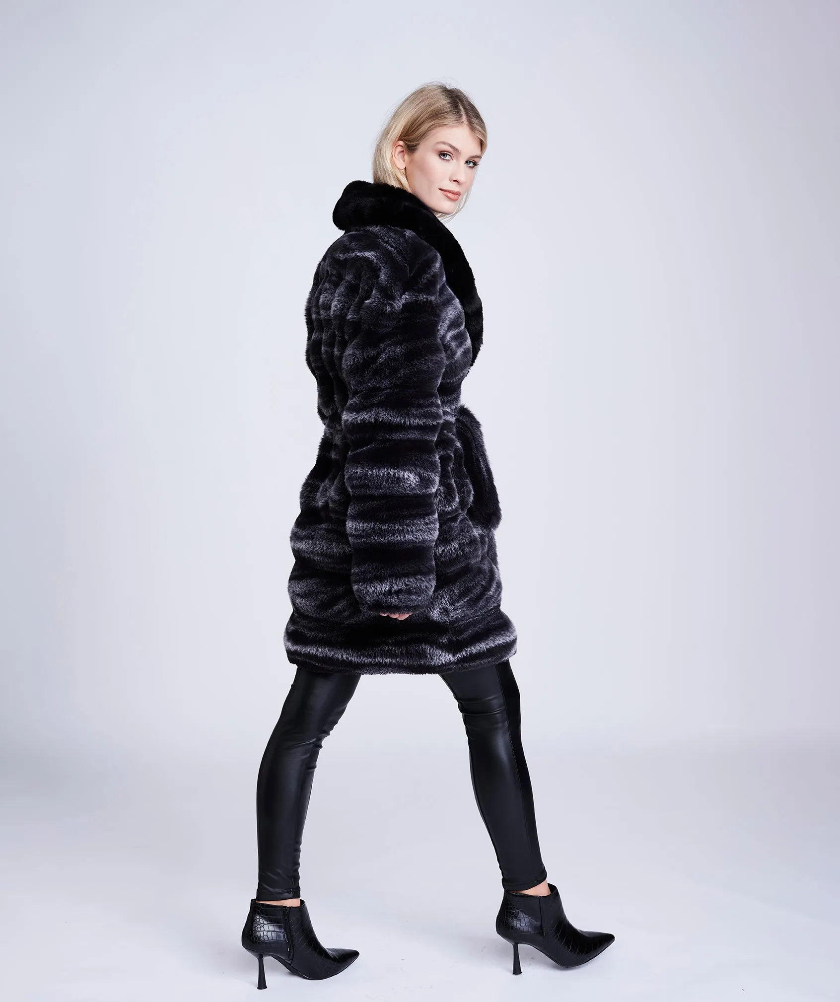 Keeva Coat - Black/Grey