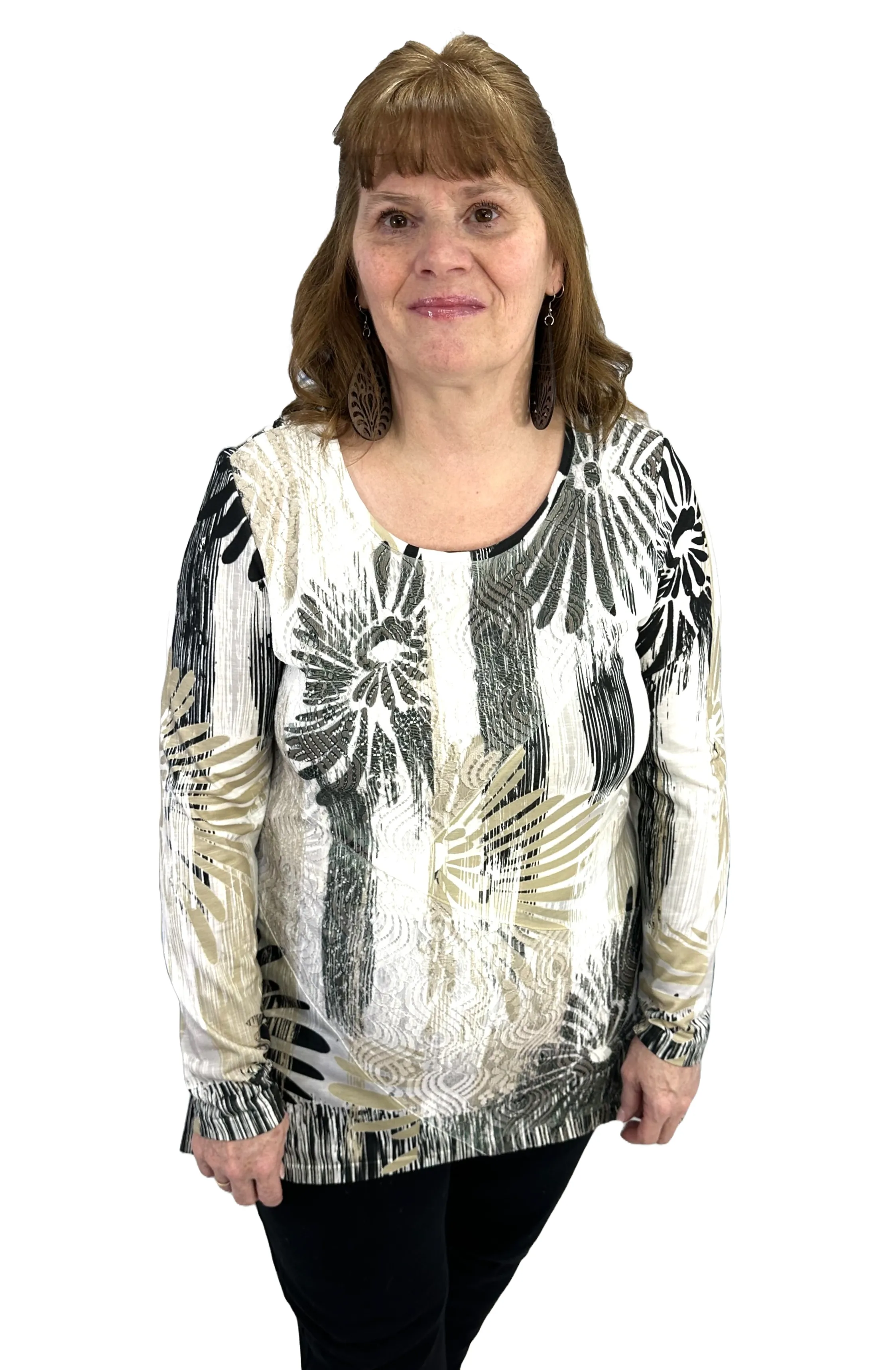 KNITTED PRINTED TUNIC