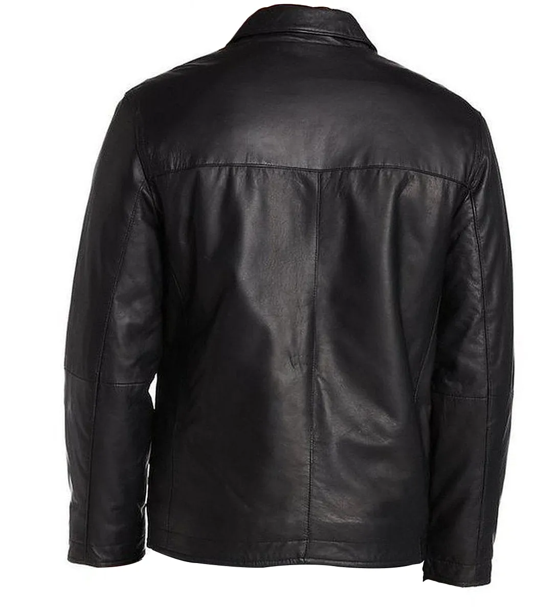 Leather Jackets Hub Mens Genuine Lambskin Leather Jacket (Black, Aviator Jacket) - 1501282