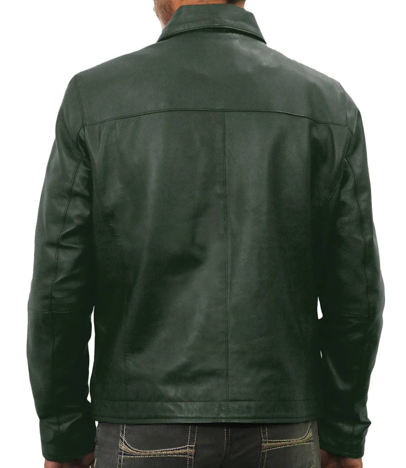 Leather Jackets Hub Mens Genuine Lambskin Leather Jacket (Black, Aviator Jacket) - 1501282