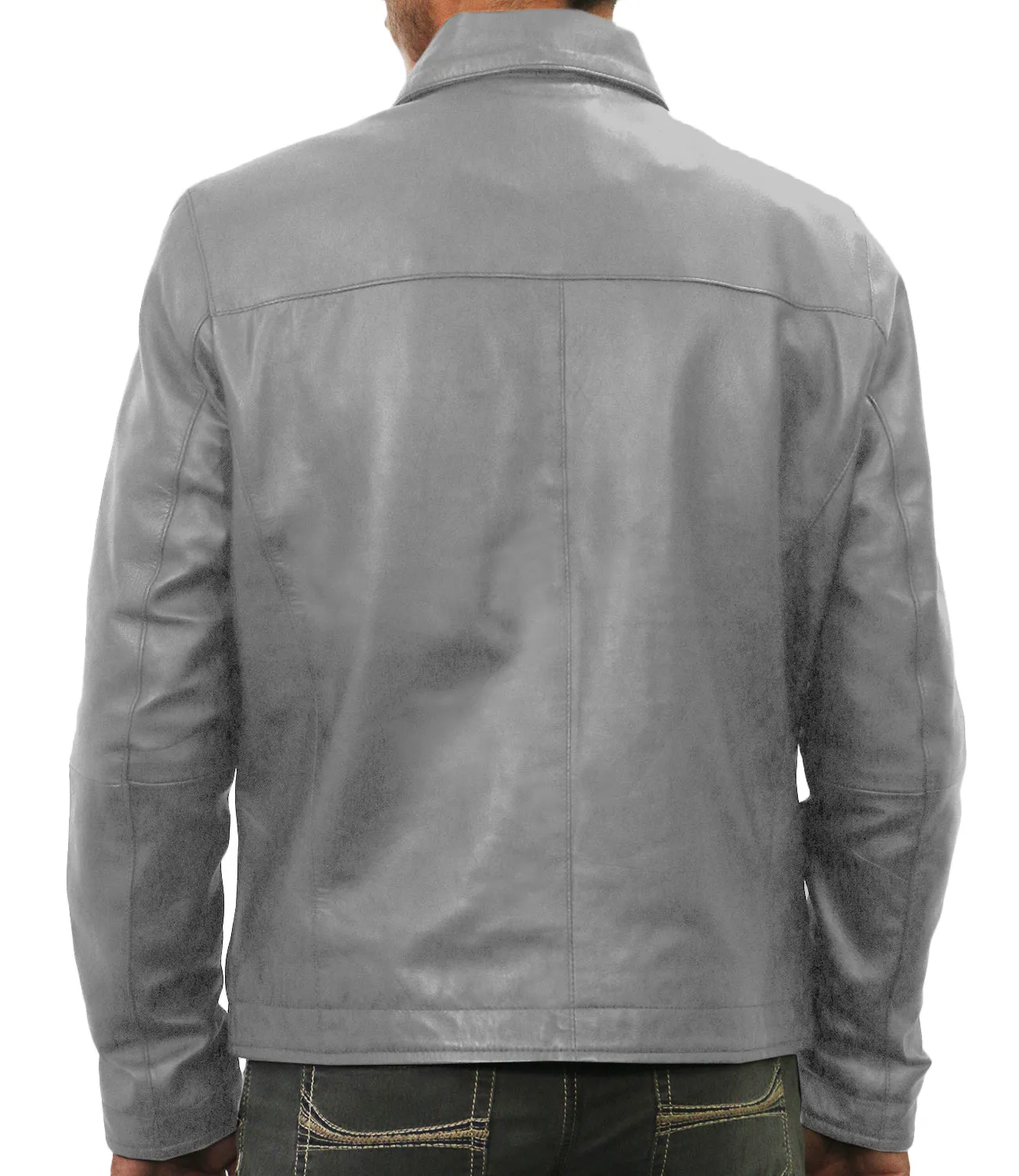 Leather Jackets Hub Mens Genuine Lambskin Leather Jacket (Black, Aviator Jacket) - 1501282