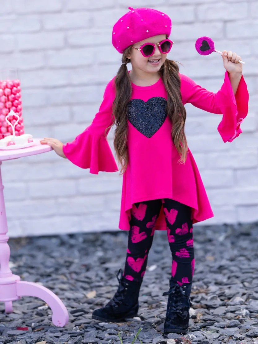 Little Miss Sweetie Hi-Lo Tunic and Legging Set