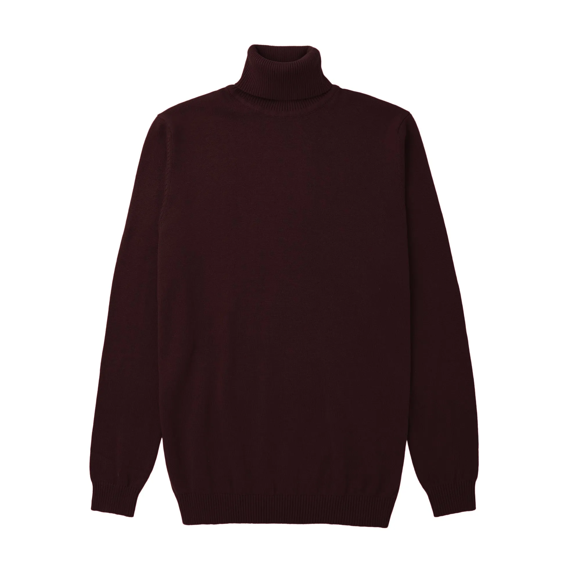 Long Sleeve Turtle Neck Sweater by Lorenzo Franco - Burgundy