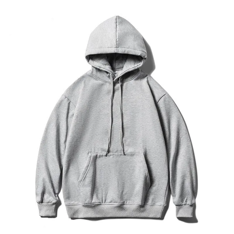 Men Oversized Hoodies Solid Color Man Casaual Hooded Pullovers 2023 Winter Warm Fleece Sweatshirts Top Man Clothing