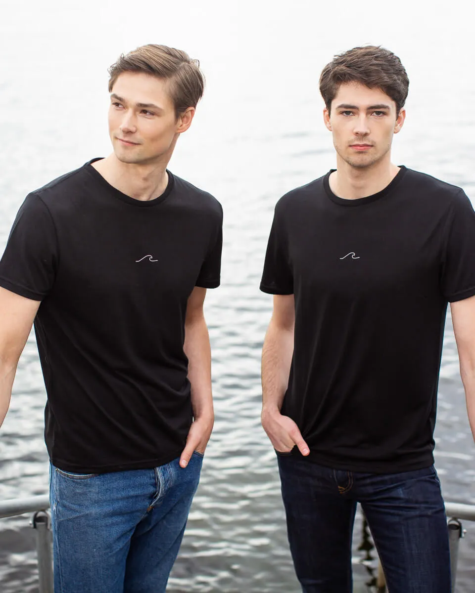 Men's Eco Ocean T-Shirt in Midnight Black