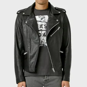 Men's Leather Biker Jacket