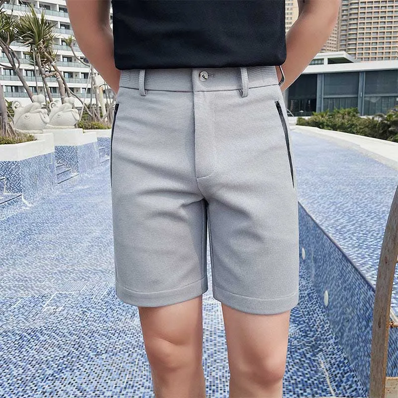 Men's Summer Fashion Slim Cropped Pants Business Casual Shorts