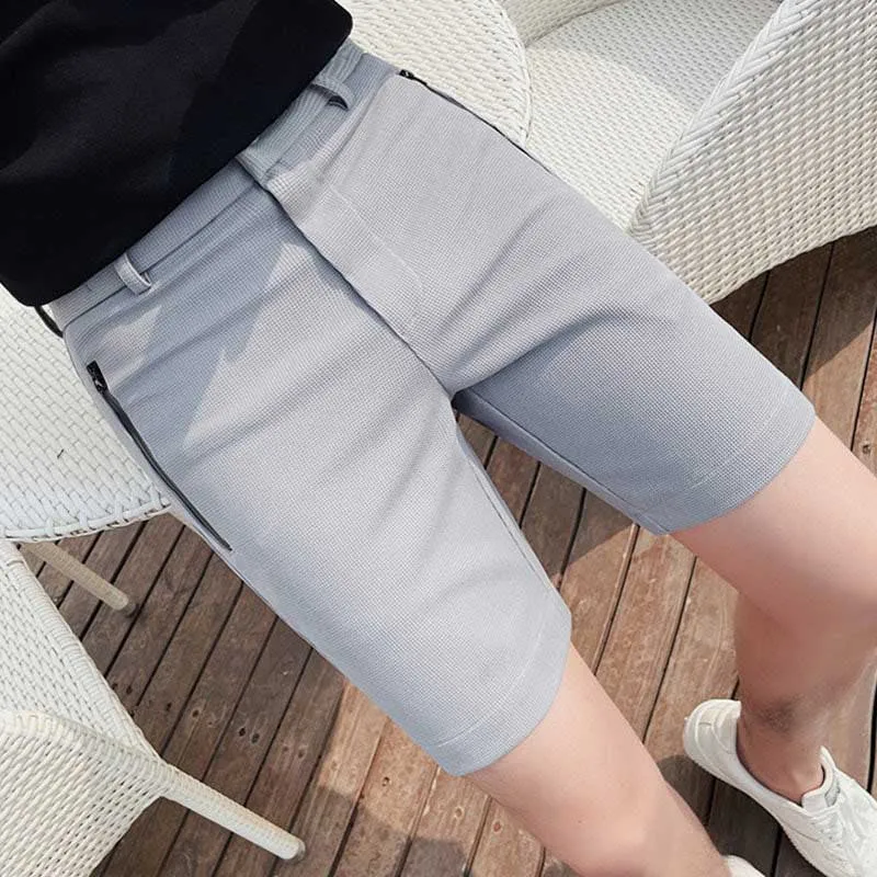 Men's Summer Fashion Slim Cropped Pants Business Casual Shorts