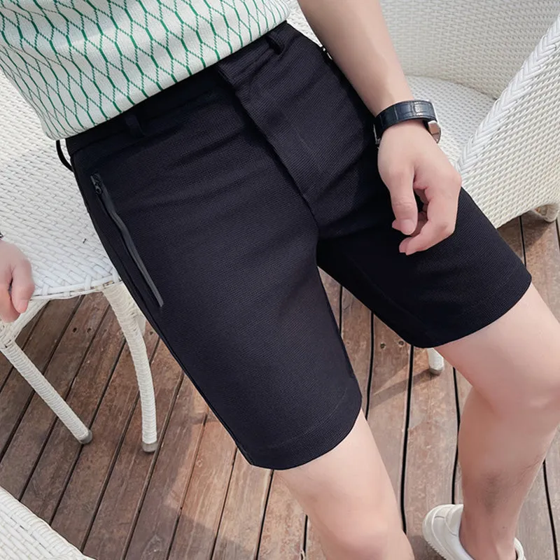 Men's Summer Fashion Slim Cropped Pants Business Casual Shorts