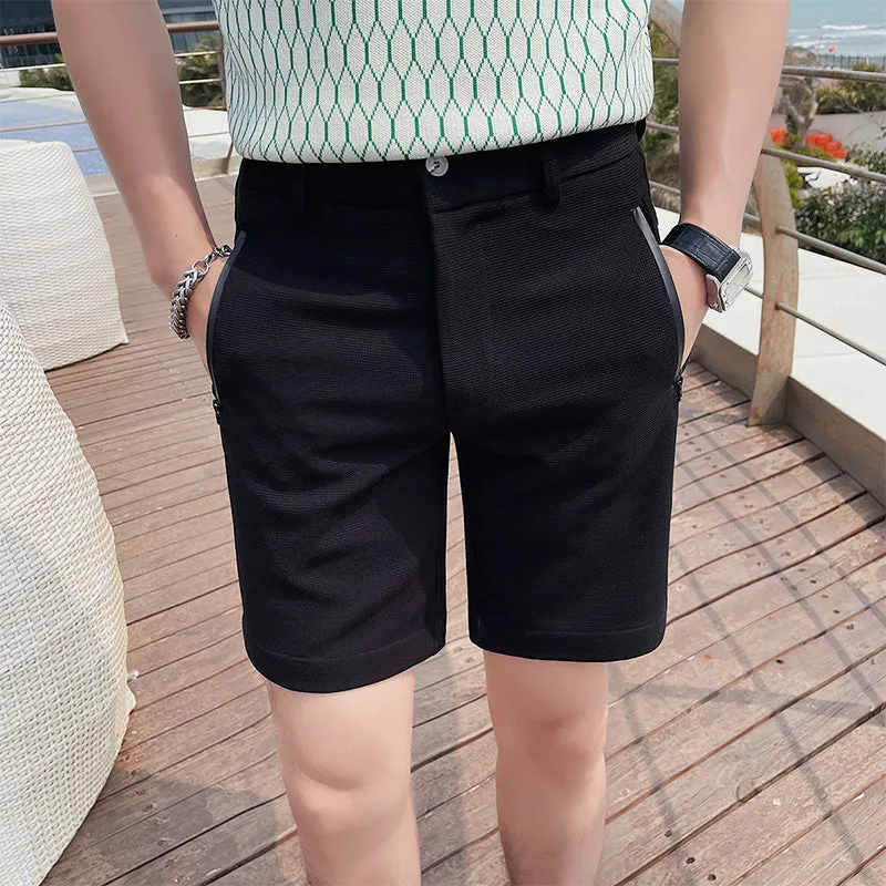 Men's Summer Fashion Slim Cropped Pants Business Casual Shorts