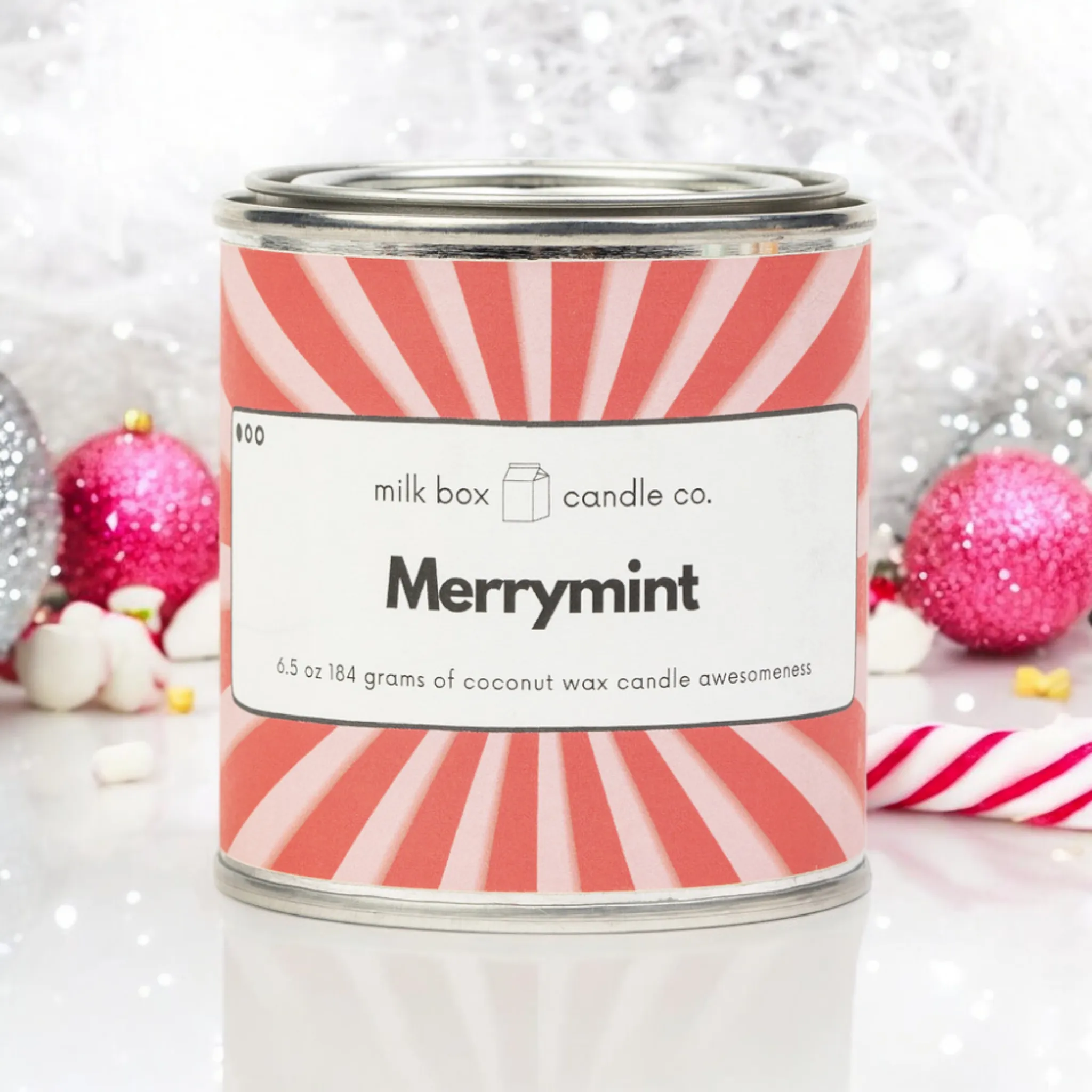 Merrymint - 100% Recyclable Coconut Wax Scented Candle