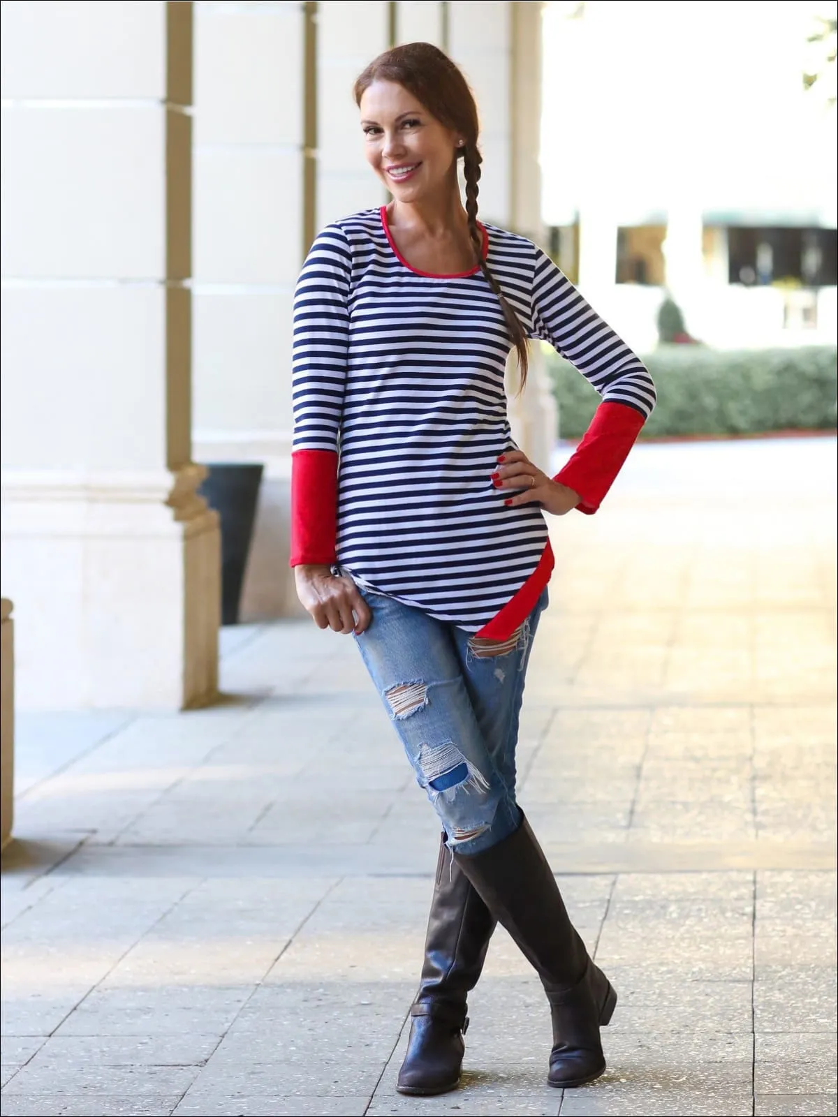 Mommy and Me Stripes On Deck Tunic