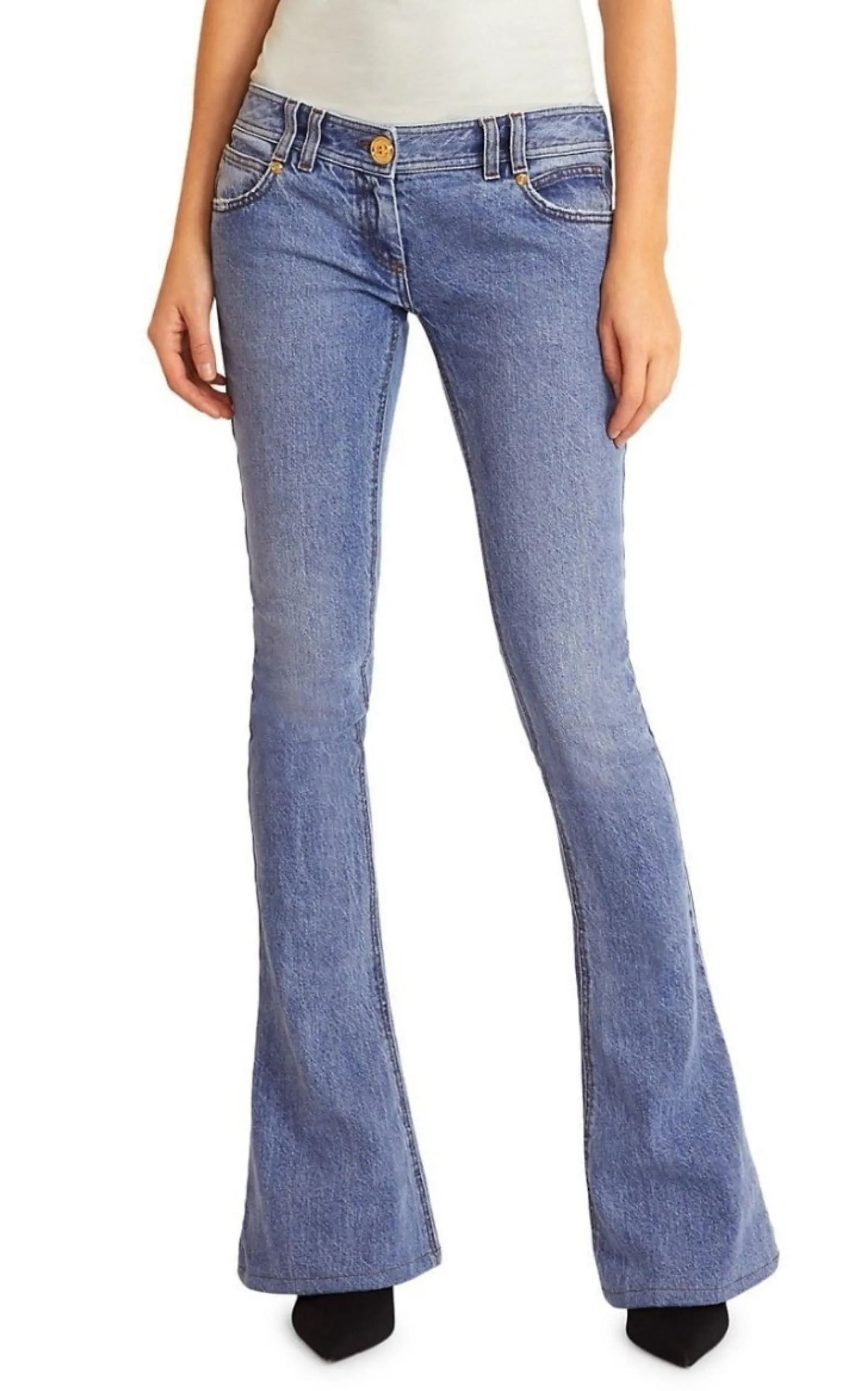 Monogram Low-Rise Bootcut Jeans