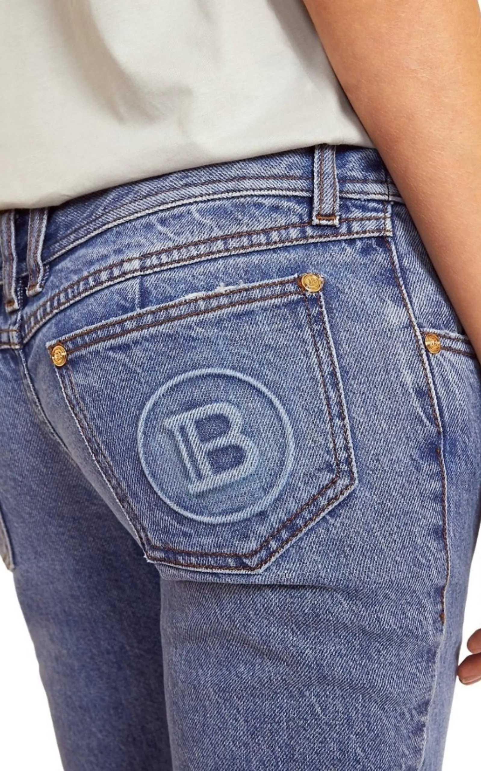 Monogram Low-Rise Bootcut Jeans