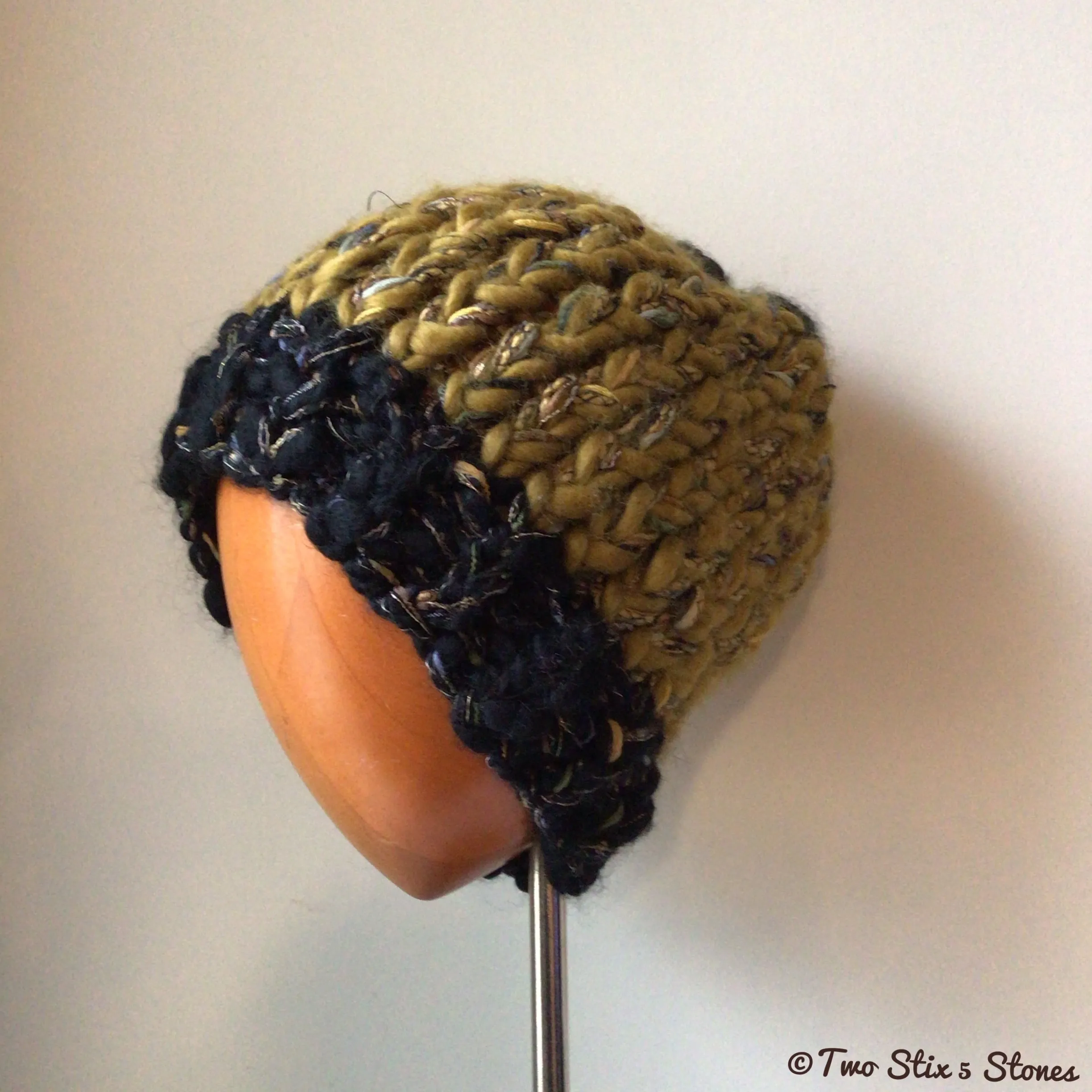 Mustard Tweed Knit Hat