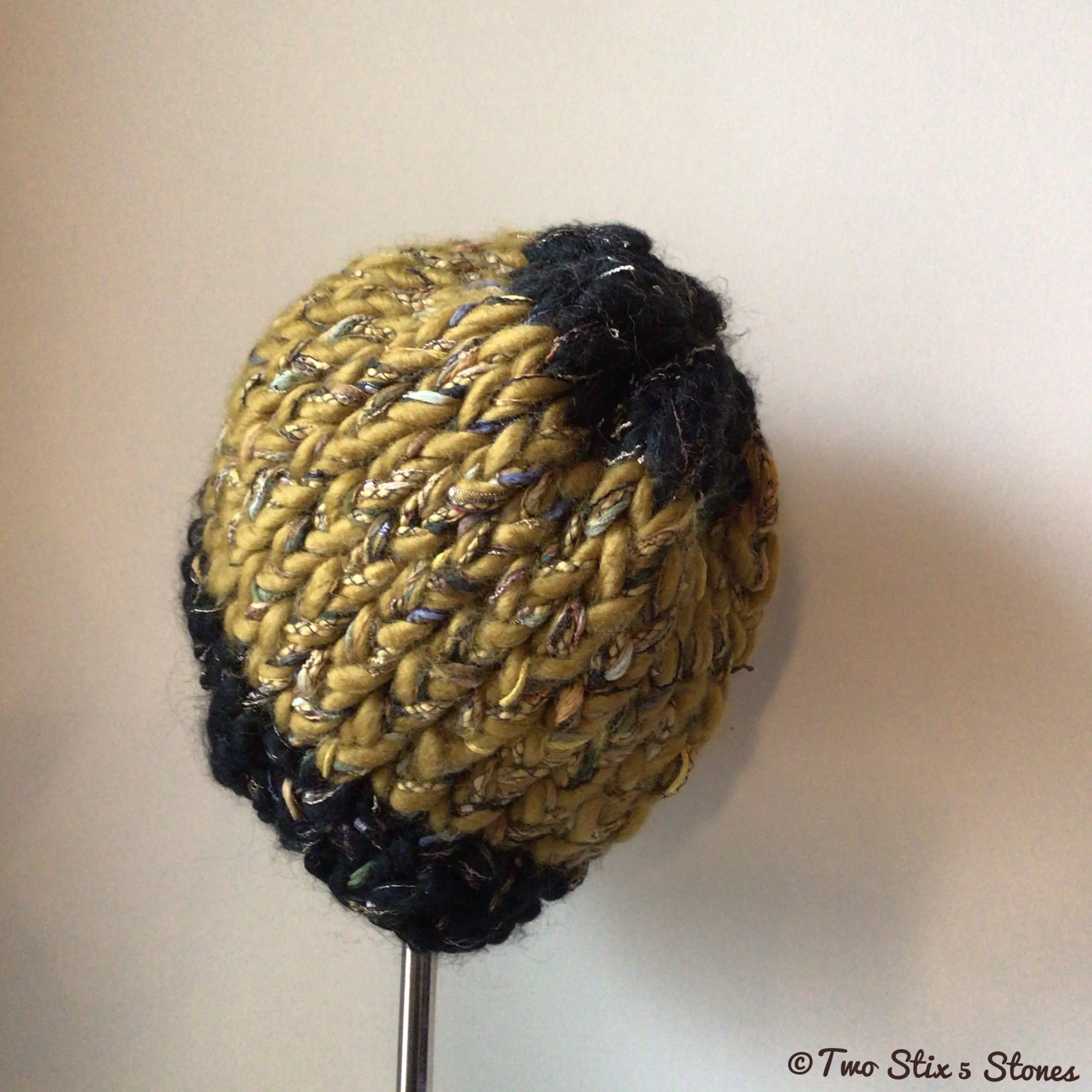 Mustard Tweed Knit Hat