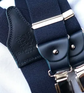 NAVY Clip/Buttons Braces