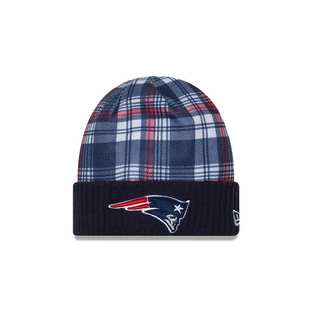 New England Patriots NFL New Era Men's Navy 2024 Official Sideline Statement Cuff Knit Hat