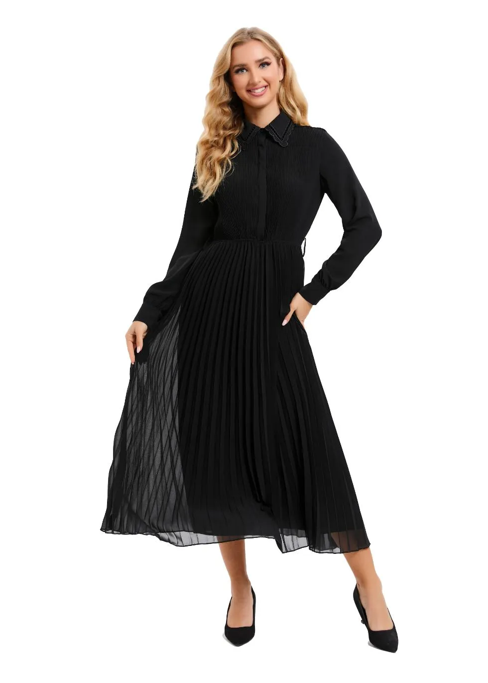 Nightbloom Pleated Midi Dress