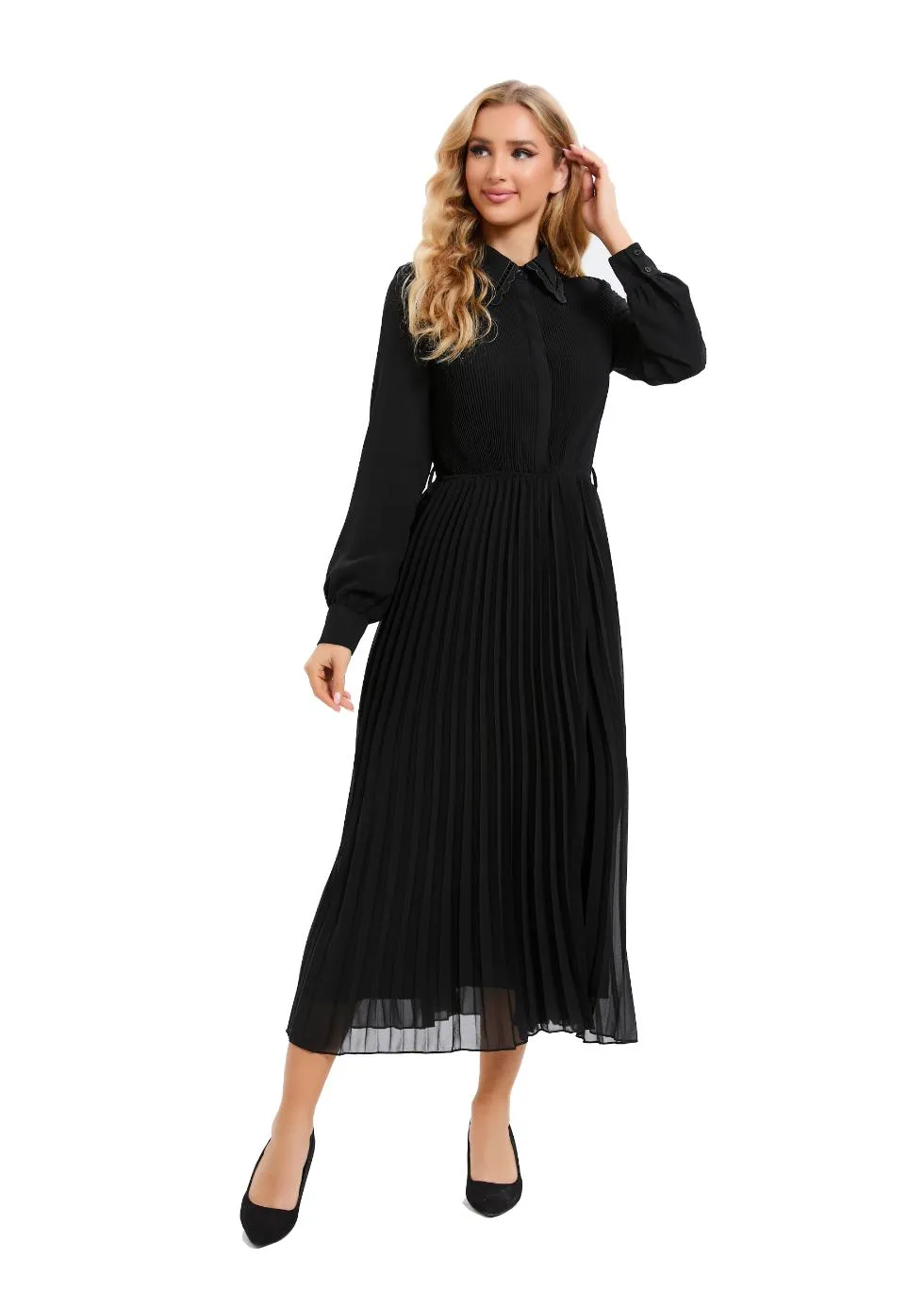 Nightbloom Pleated Midi Dress