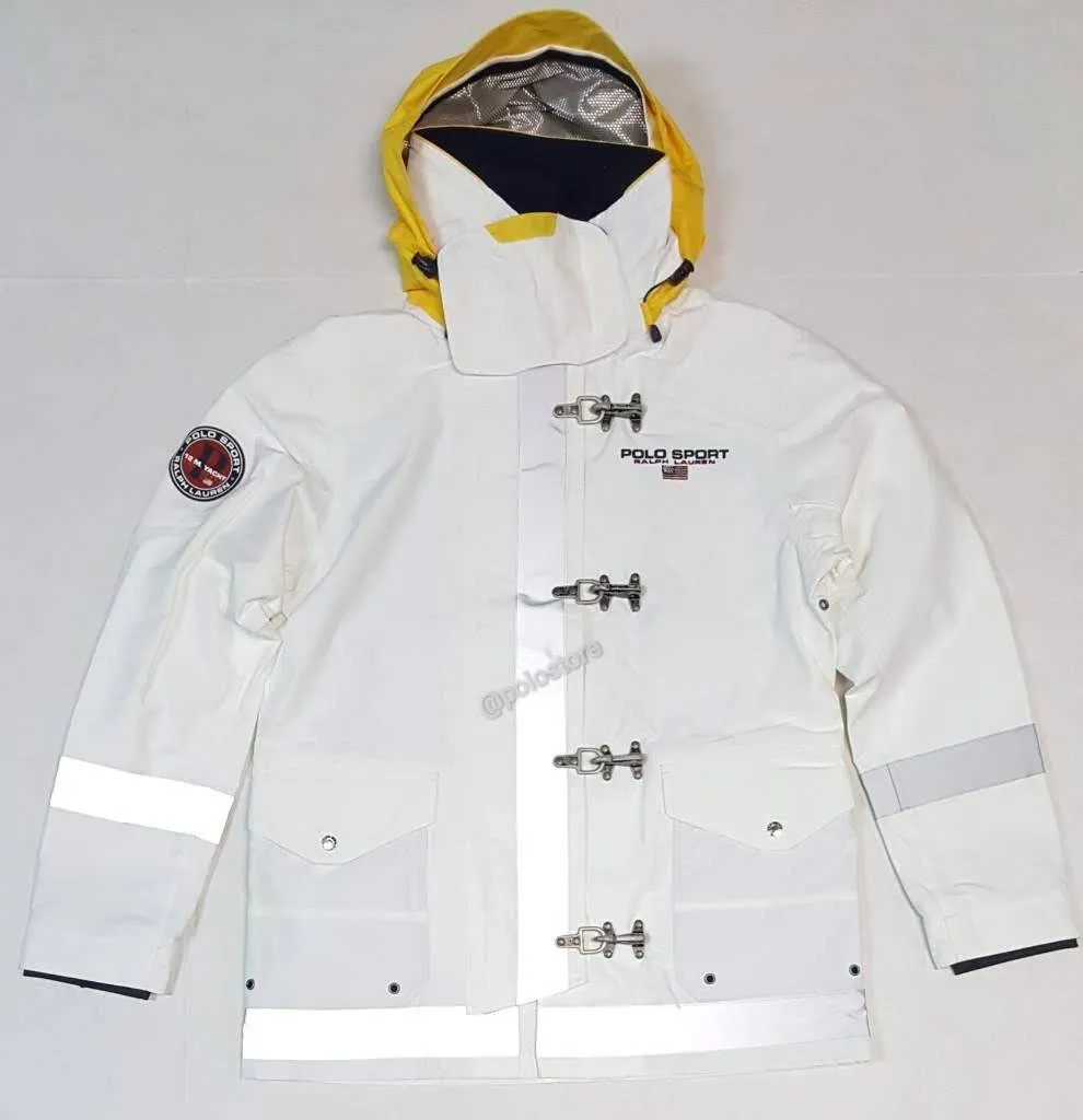 Nwt Ralph Lauren Polo Sport White P12 Sailing Reflective Jacket