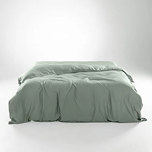 Olive   Crate Eucalyptus Cooling Duvet Covers Queen Size Sage Green