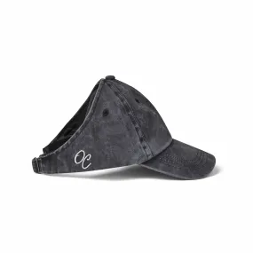 Only Curls Satin Lined Baseball Hat (with open back) - Washed Grey