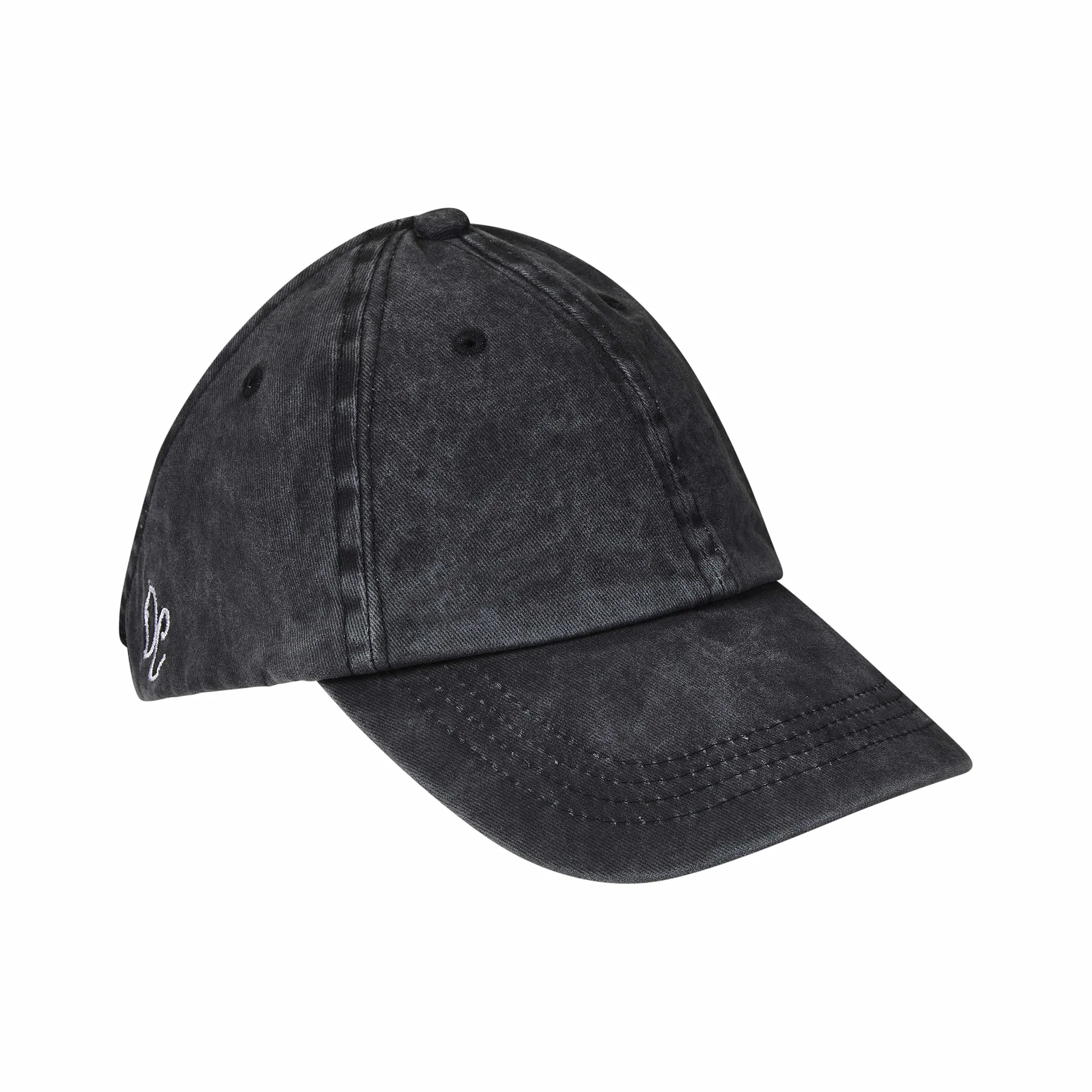 Only Curls Satin Lined Baseball Hat (with open back) - Washed Grey