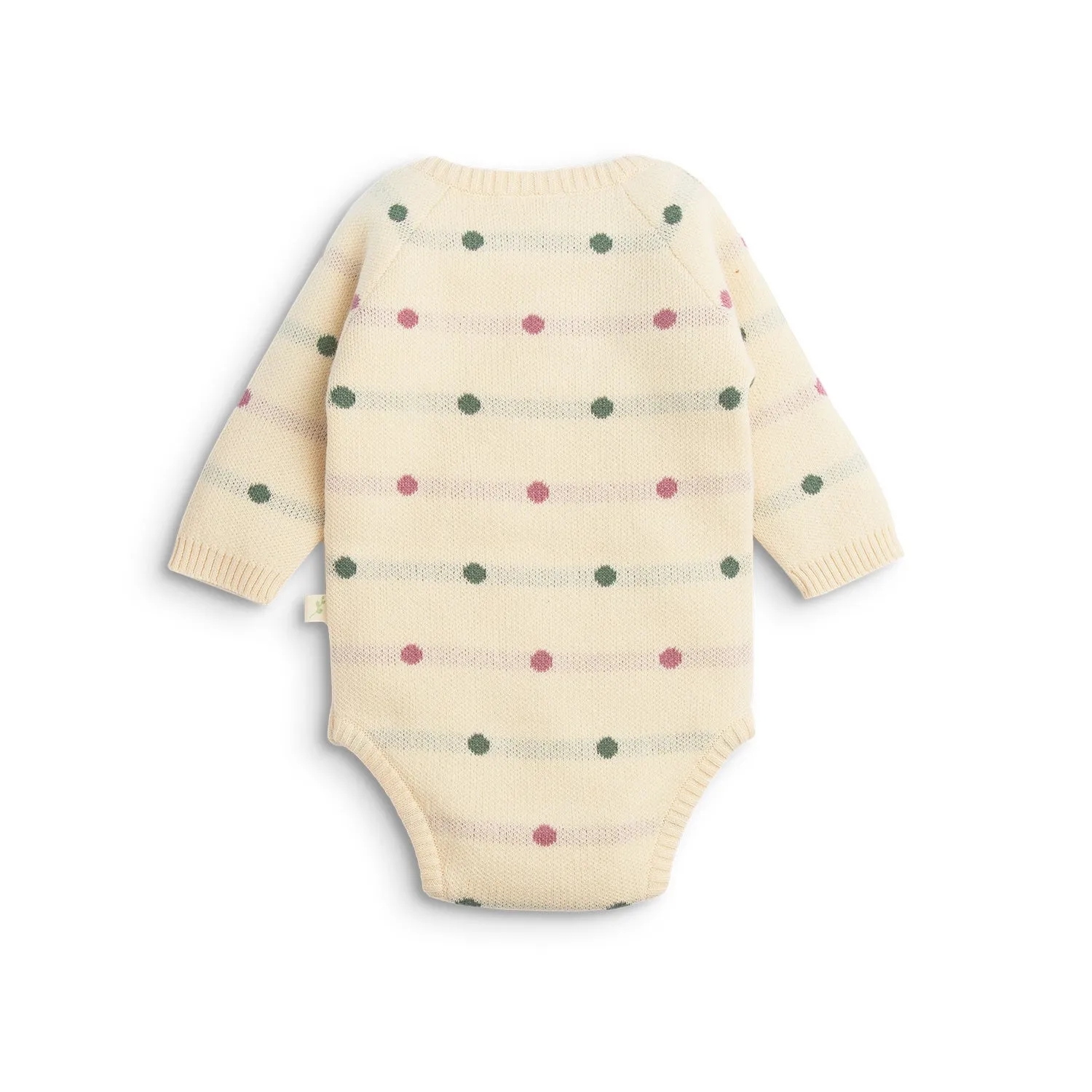 Organic Knitted Jaquard Bodysuit - Polka Dots