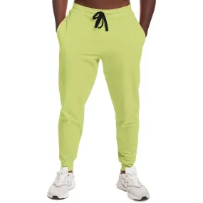 Pastel Yellow Warm Green Joggers | Unisex | with PLUS sizes | Bright Pastel Yellow Warm Green | C15M0Y60K0