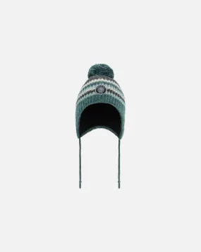 Peruvian Knit Hat Gradient Green