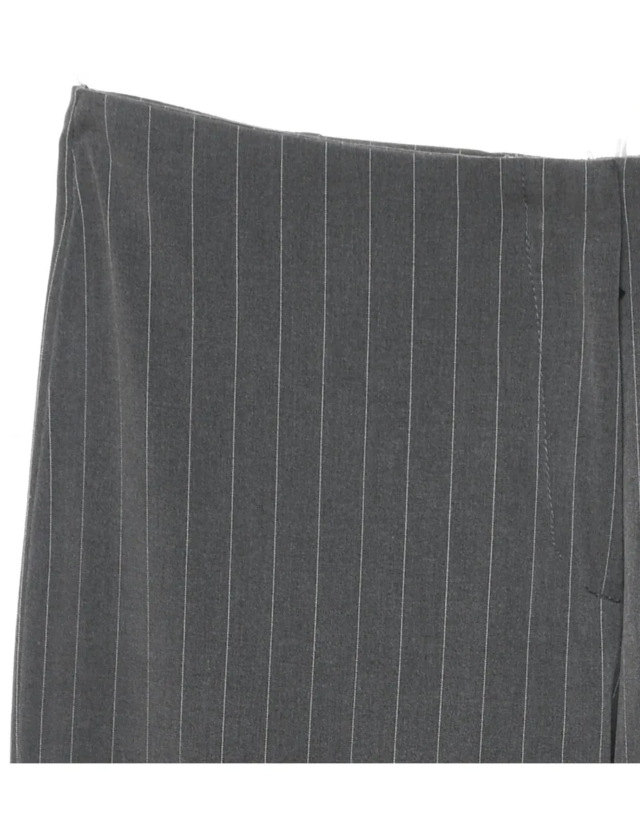 Pinstripes Grey Trousers - W30 L30