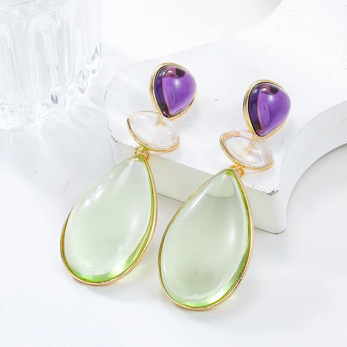 Pre Order:  Water Drop Morandi Color Earrings