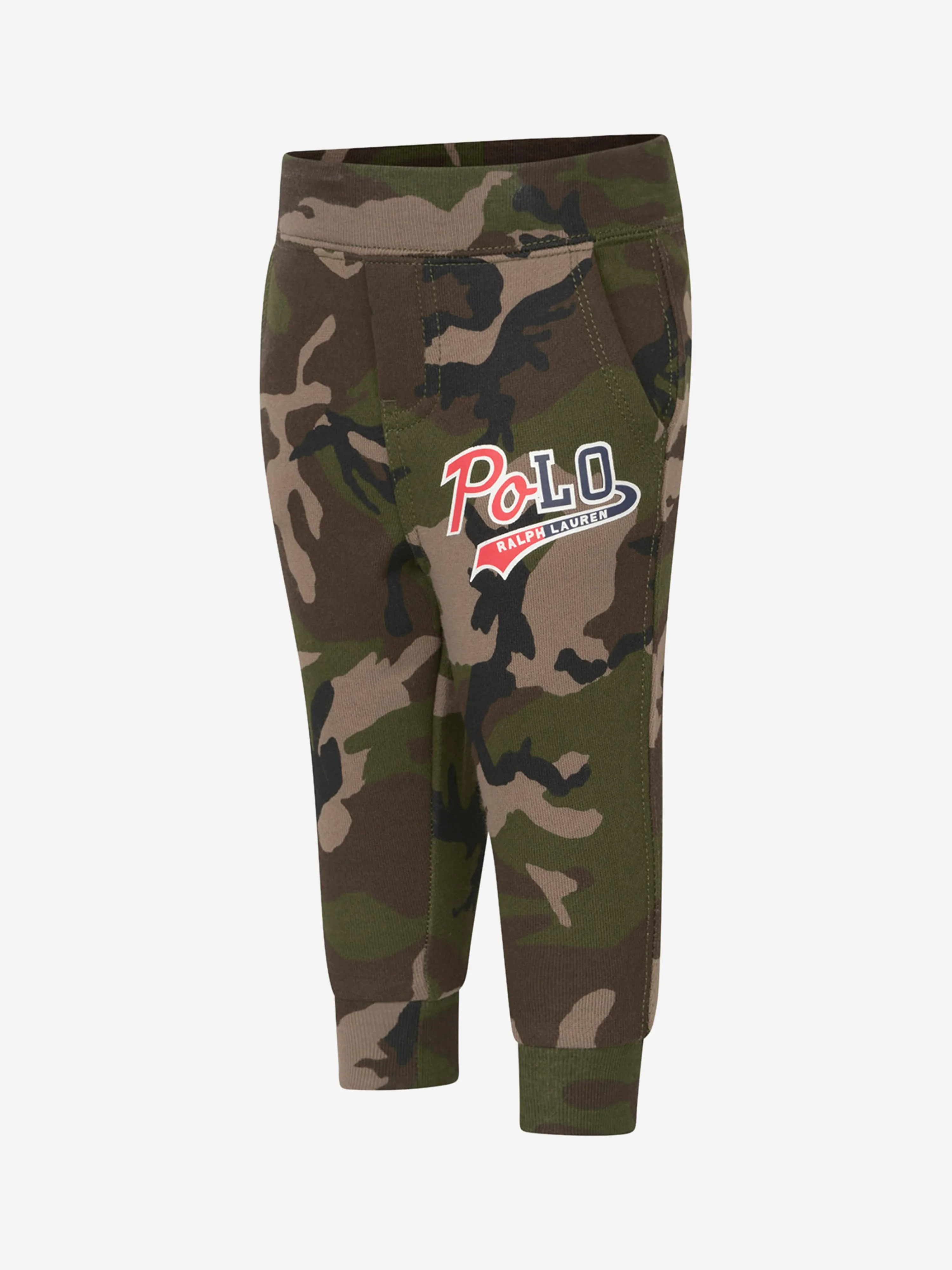 Ralph Lauren Boys Green Camouflage Logo Joggers