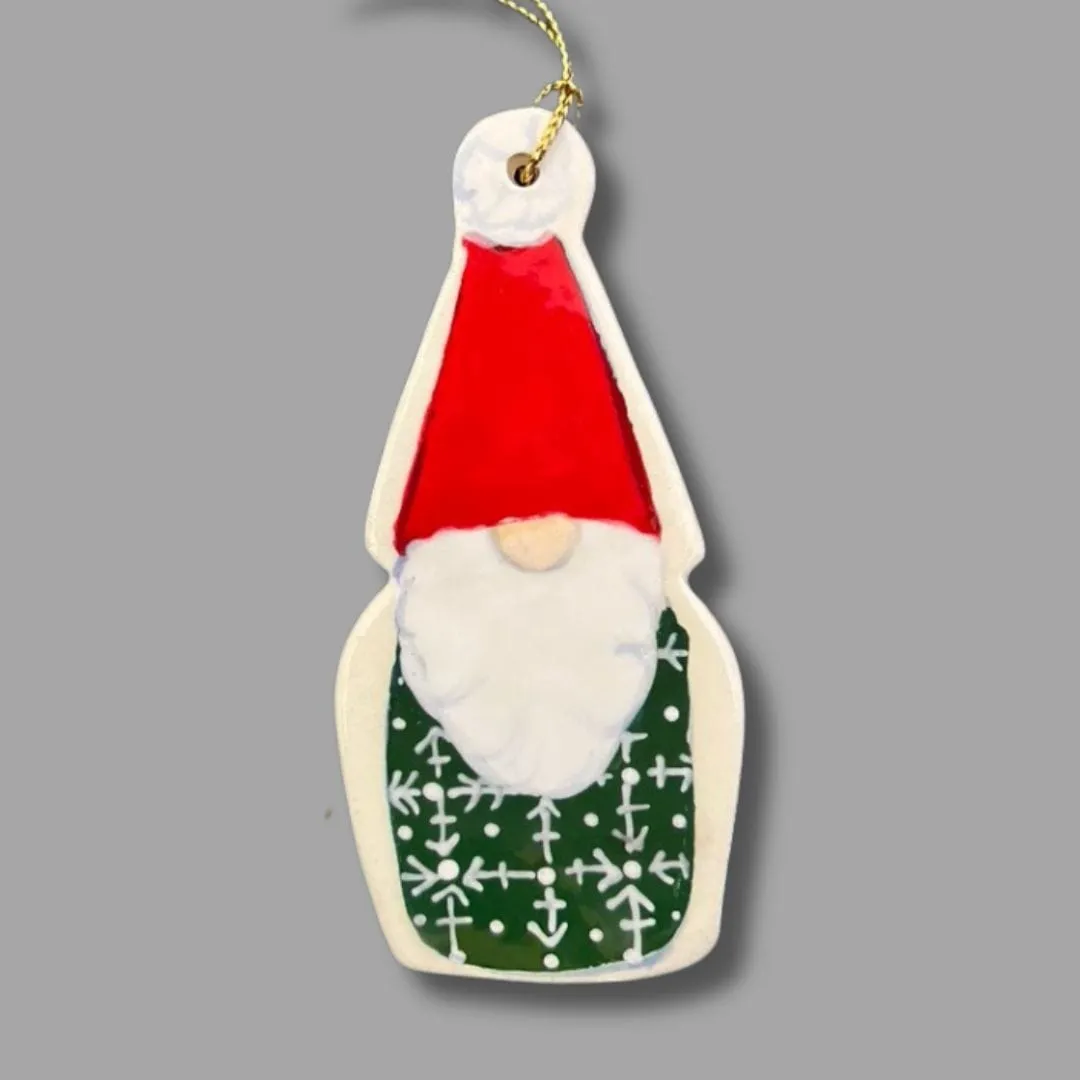 Red Hat and Green Gnome Ornament