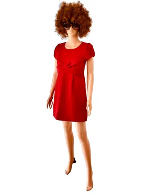 Red Jacquard 1960's Style Mini Dress