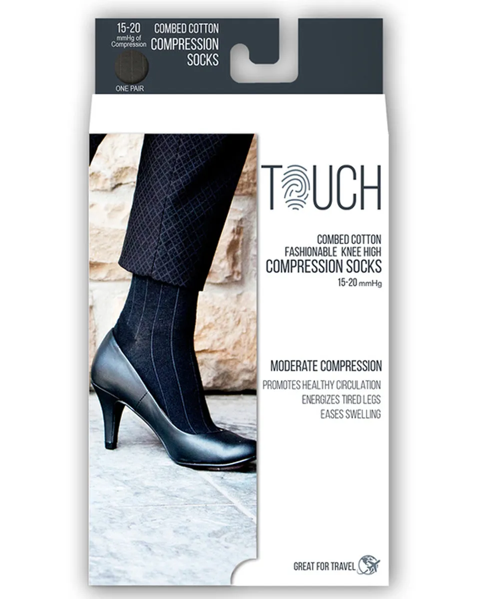 ReliefWear Touch Ladies' Iintelligent Rib Pattern Knee Highs 15-20 mmHg