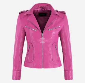 RIDER LADIES BIKER Leather JACKET FITTED FASHION Leather JACKET