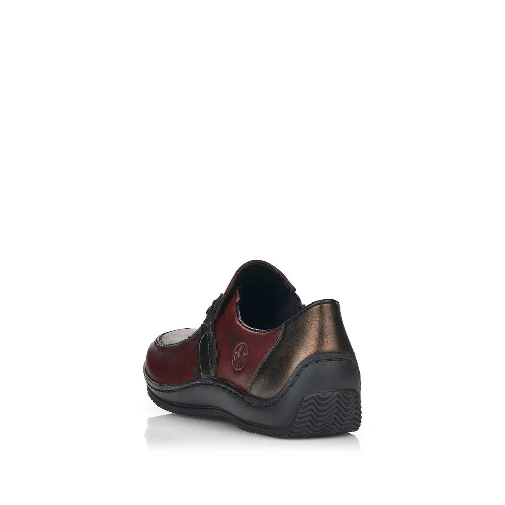 Rieker L1759 Celia Slip-On - Red (Burgundy)