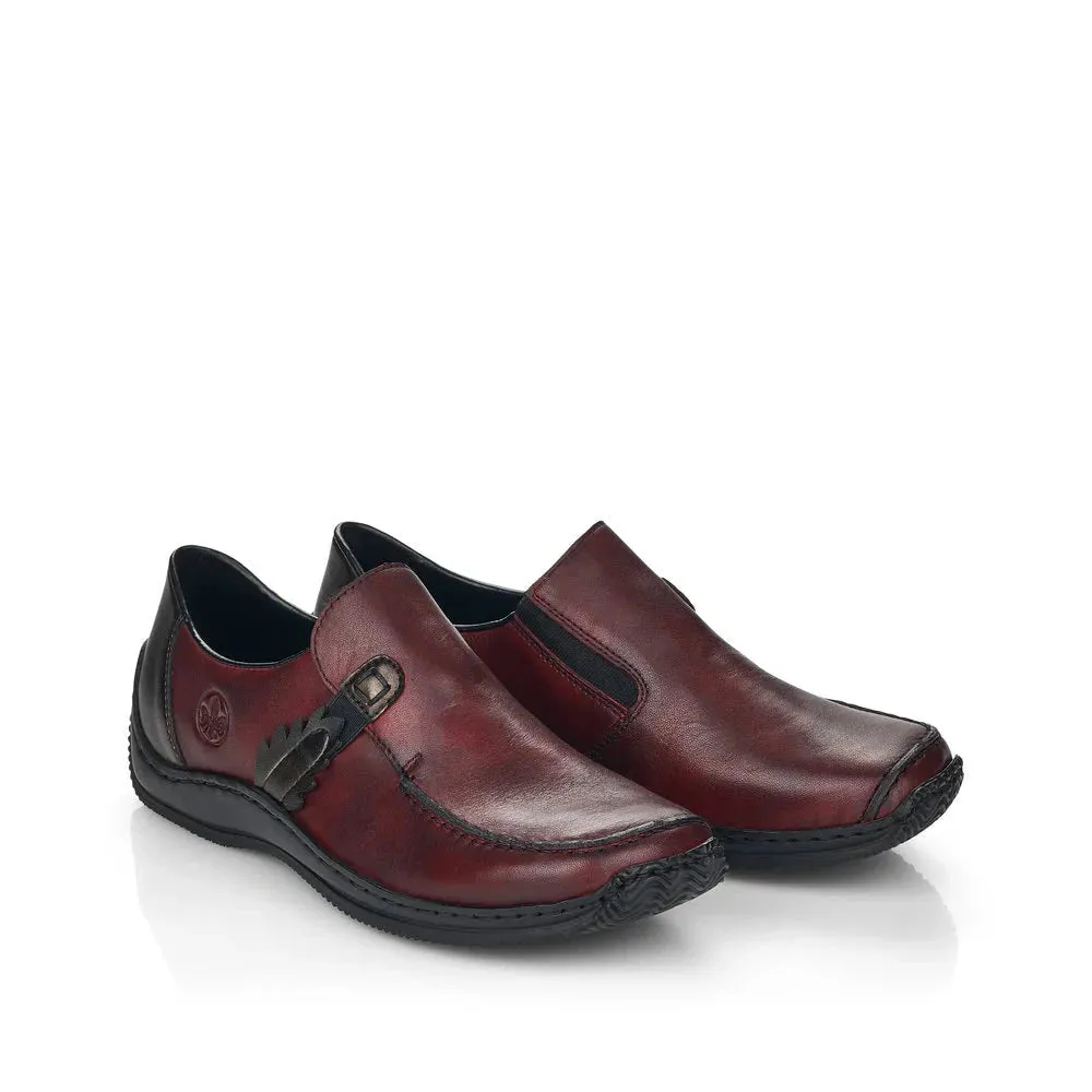 Rieker L1759 Celia Slip-On - Red (Burgundy)