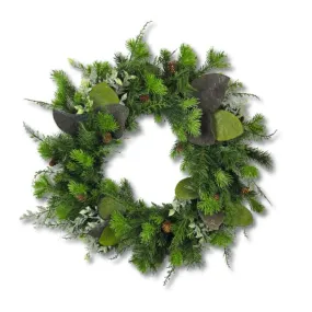 Rustic Winter Wreath – Handcrafted Evergreen