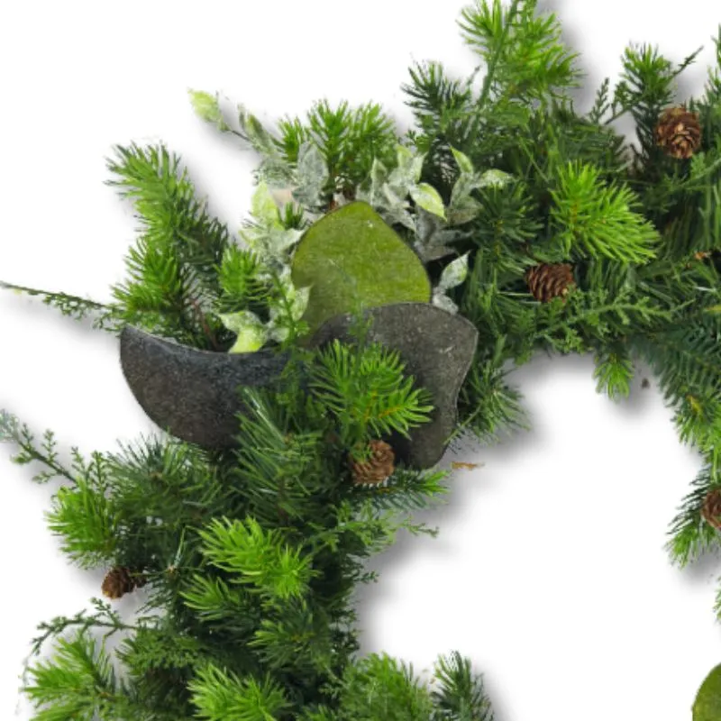 Rustic Winter Wreath – Handcrafted Evergreen