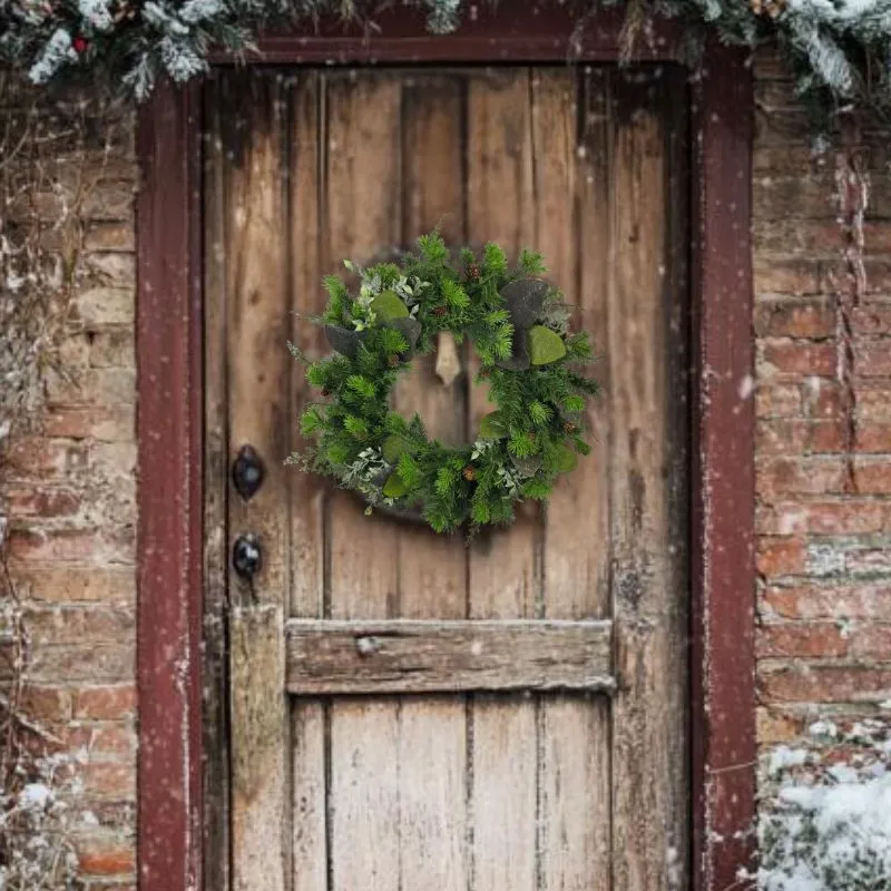 Rustic Winter Wreath – Handcrafted Evergreen