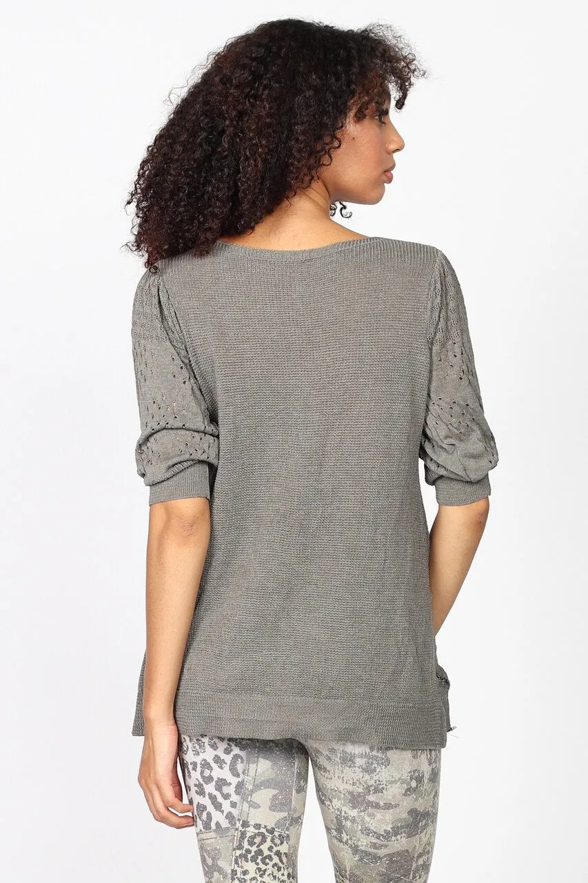 S4768 Boat Neck Sweater Tunic