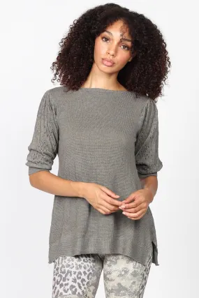 S4768 Boat Neck Sweater Tunic